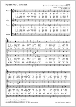 Ravenscroft: Remember, O thou man - Sheet music